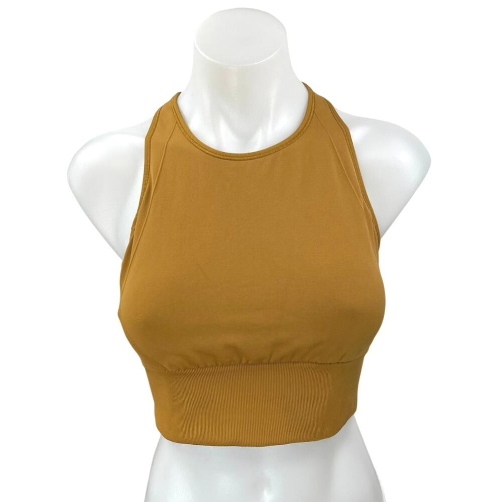 Lululemon Brown Racerback Sleeveless Yoga Workout Athletic Crop Sports Bra Top 8